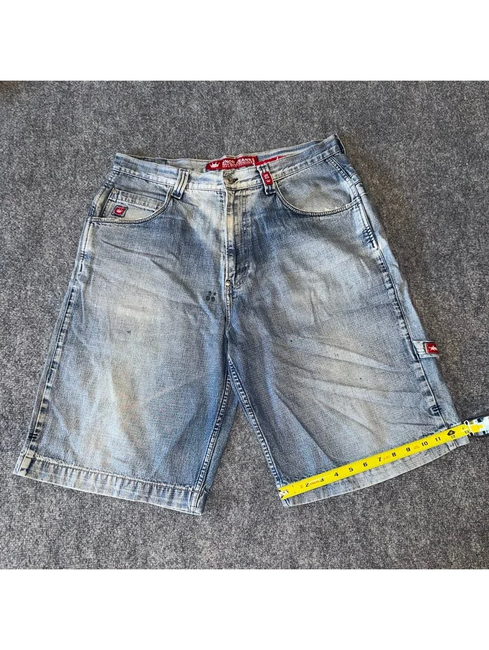 JNCO Jeans Grail Baggy Carpenter Denim Jorts Mens XL 36 Vtg y2k 90s Rare Snake